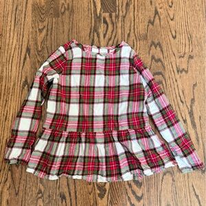 Hanna Andersson Red and White Plaid Kids Blouse